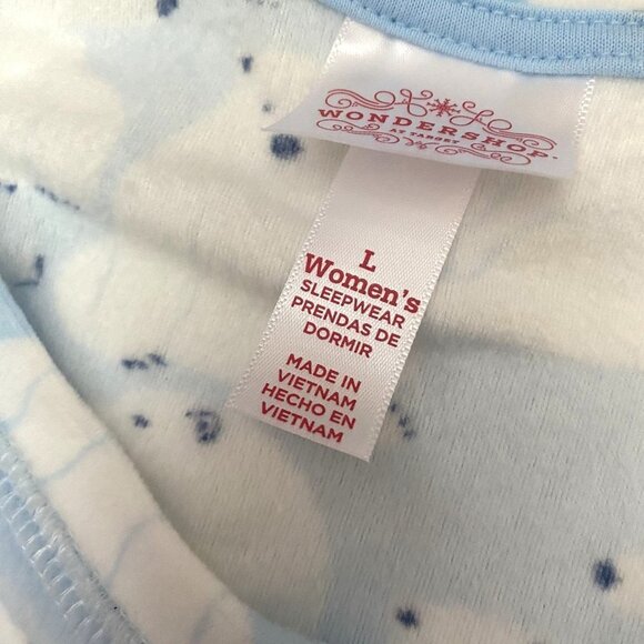 Target Polar Bear Holiday Matching Family Pajama Top Wondershop™ Blue Large - Picture 8 of 9